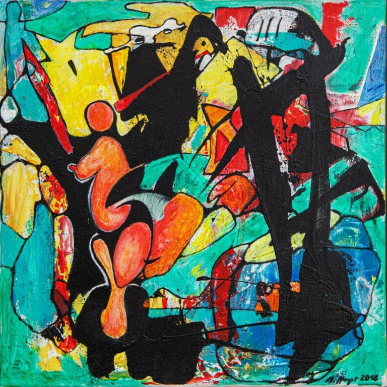 Akt, 2018, 40x40cm